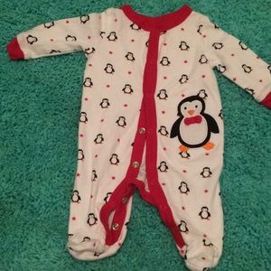 Penguin footie sleeper
